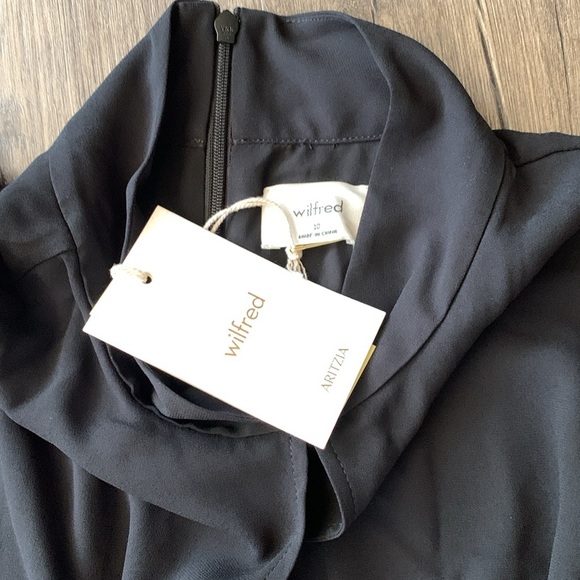 Aritzia Wilfred Lola Dress Black NWT Size 10 - Picture 6 of 10